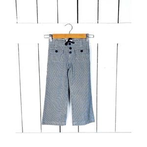 Girls Old Navy loose wide leg blue and white pin striped pants - 4T